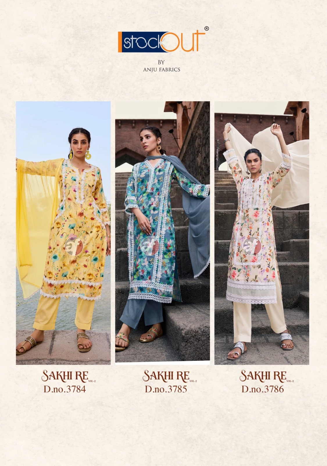 Anju Fabric Sakhi Re Vol 2 Linen Cotton Wholesale Fancy Readymade Salwar Suit Catalog — Wholesale Salwar Suits, Anju fabric wholesale from Surat — view 7